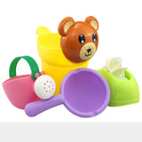 Kids Shower Bath Toys Cute Yellow Duck Waterwheel Elephant Toys Baby