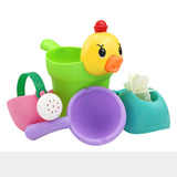 Kids Shower Bath Toys Cute Yellow Duck Waterwheel Elephant Toys Baby